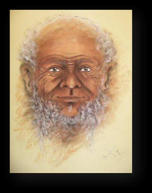 Spirit portrait of elderly bearded man